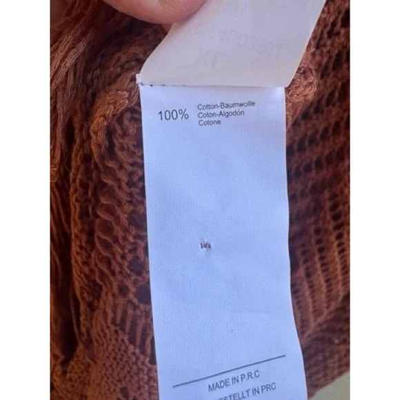 Cupshe NEW Rust Crochet Fringe Mini Dress Festival Mesh Boho Indie Hippie - Picture 12 of 12